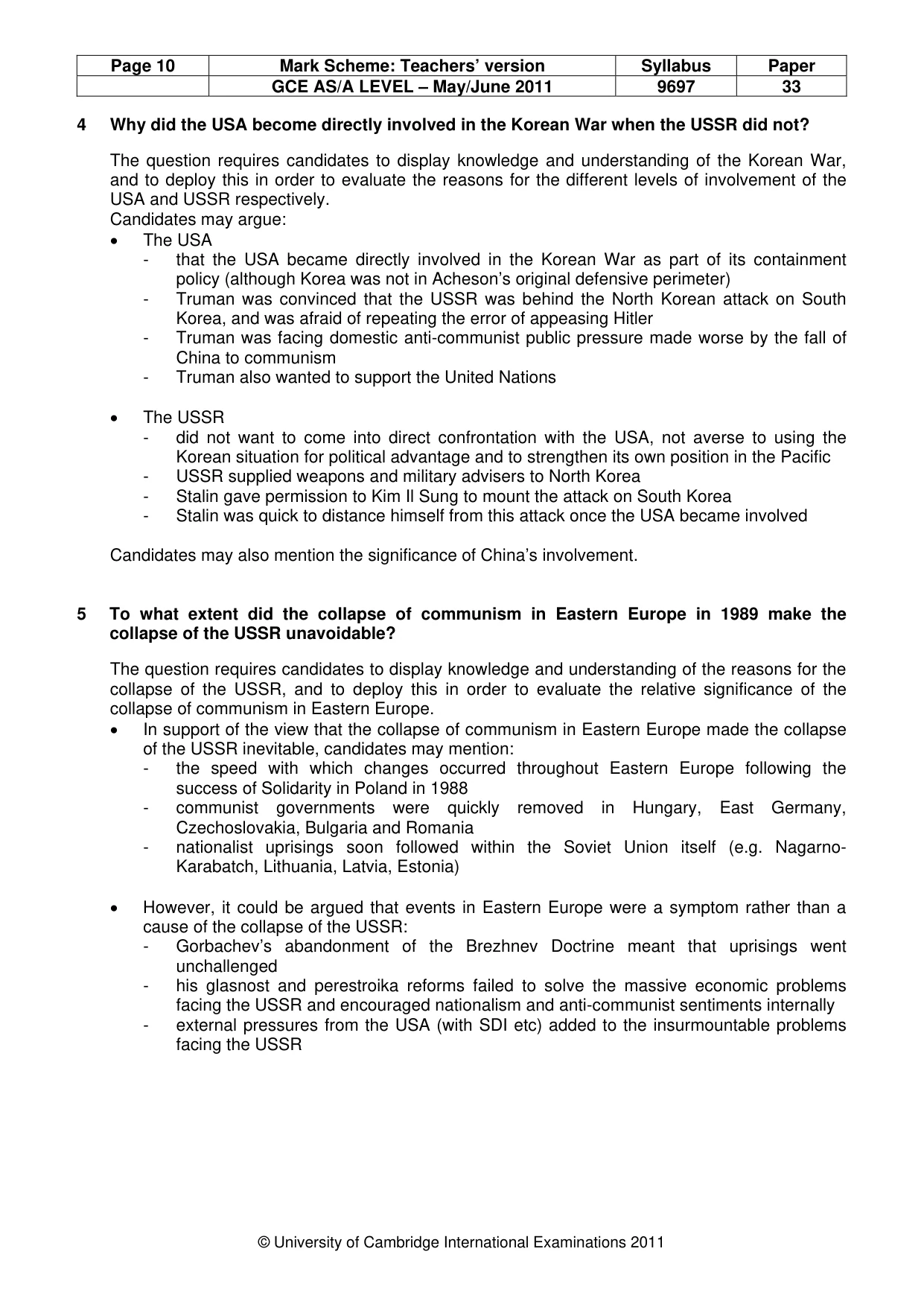 Mark scheme, page 10 of 12