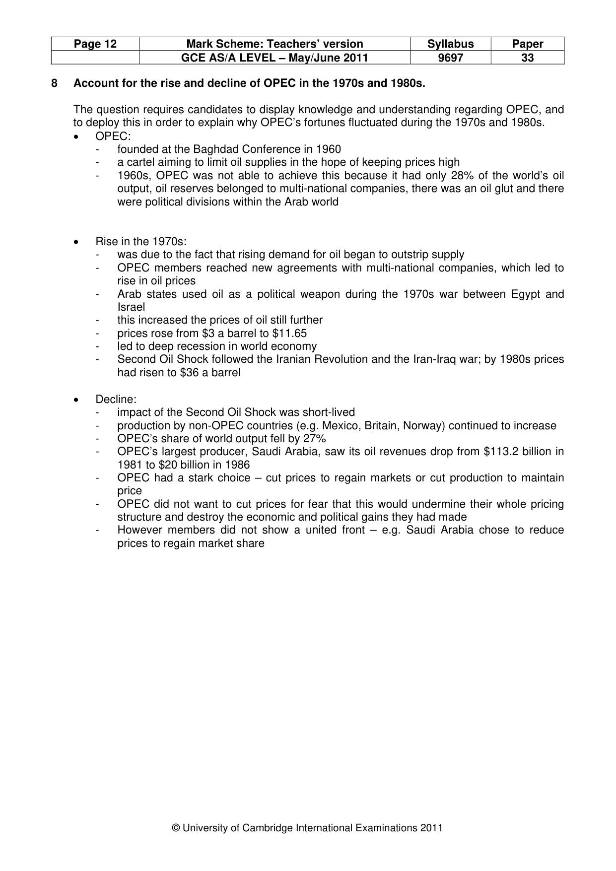 Mark scheme, page 12 of 12