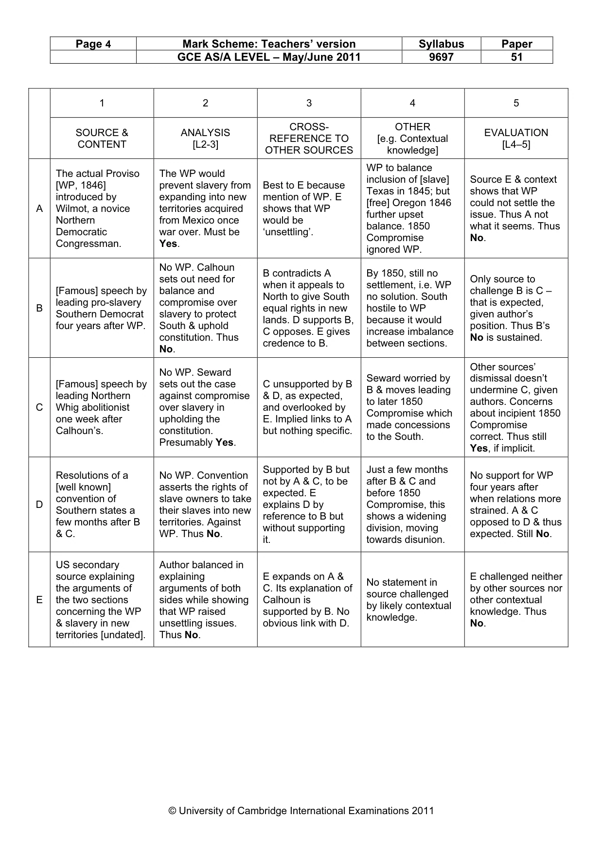 Mark scheme, page 4 of 12