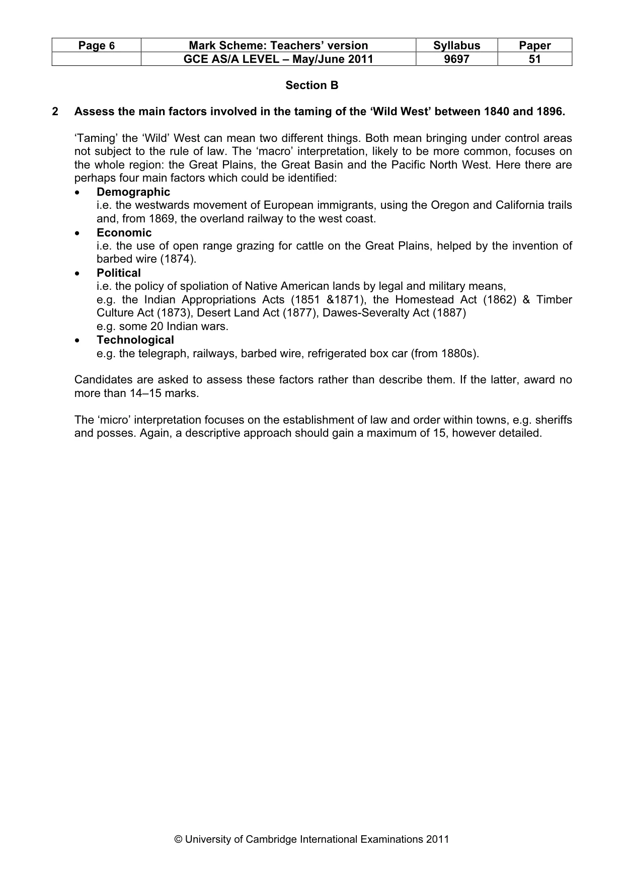 Mark scheme, page 6 of 12