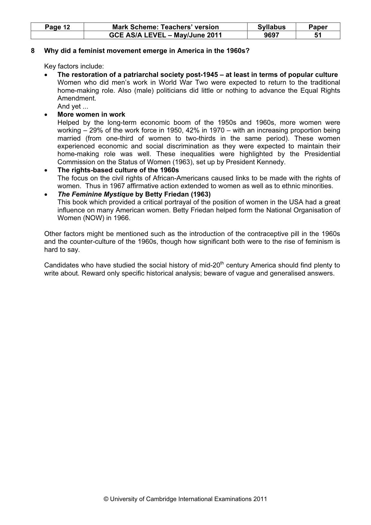 Mark scheme, page 12 of 12