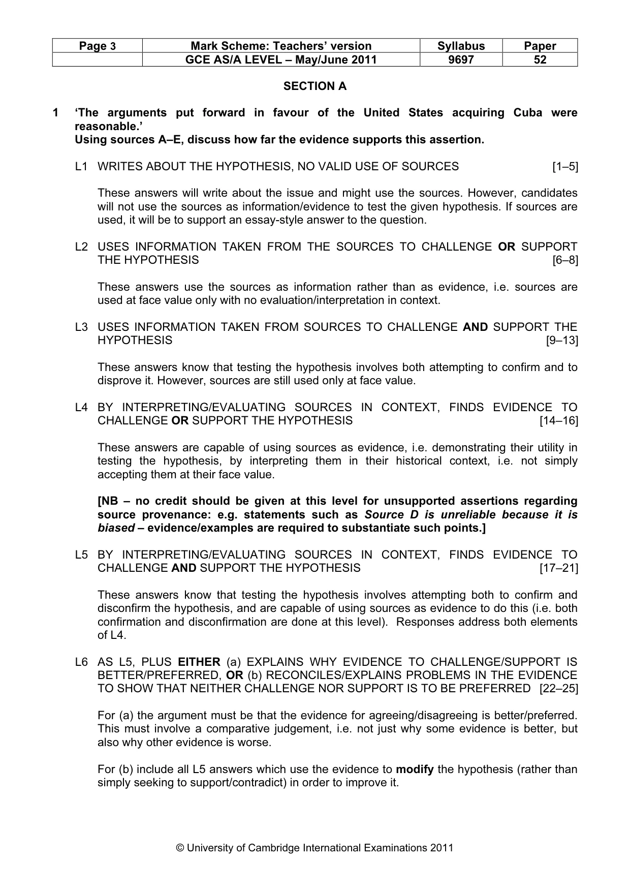 Mark scheme, page 3 of 12