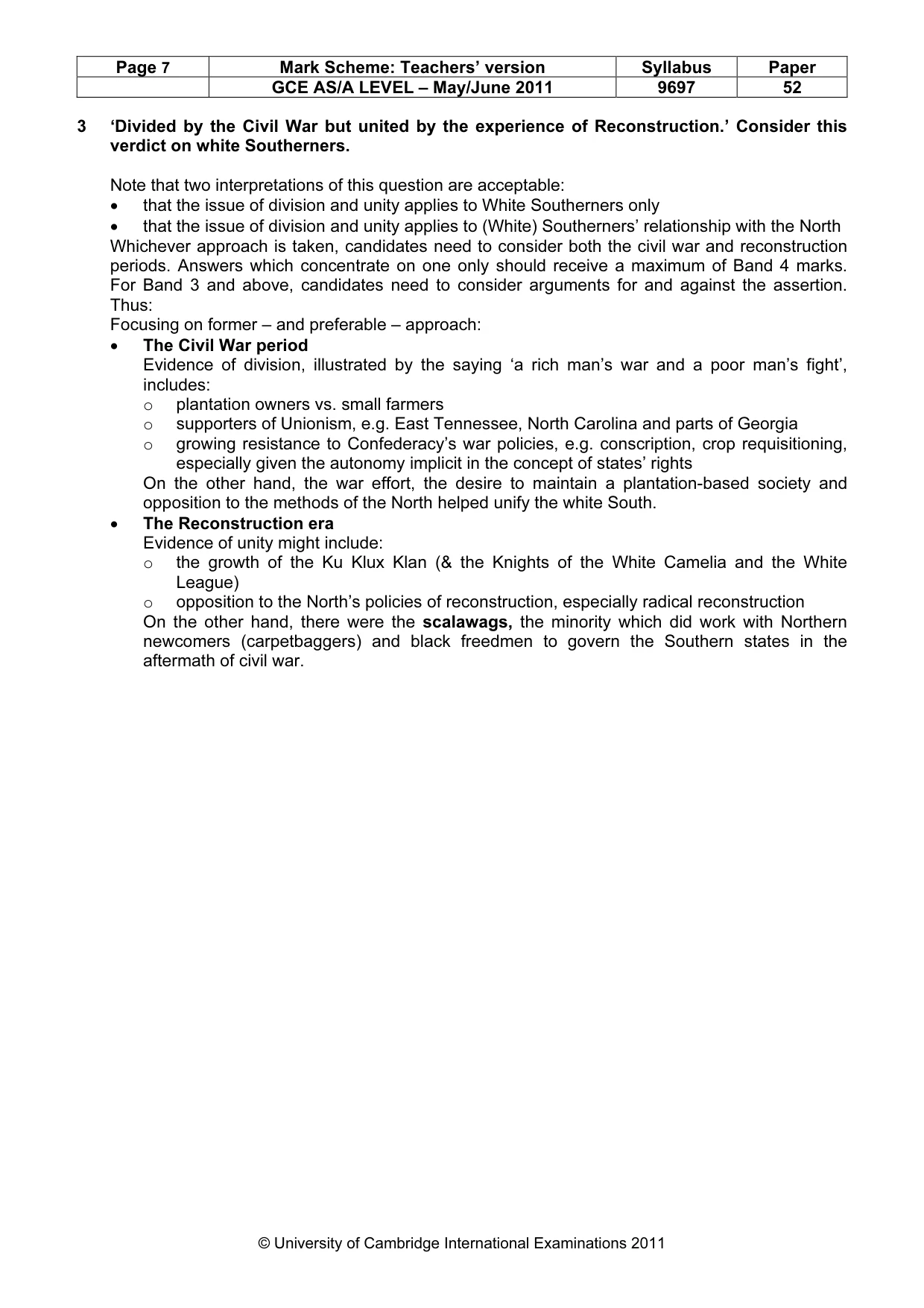 Mark scheme, page 7 of 12