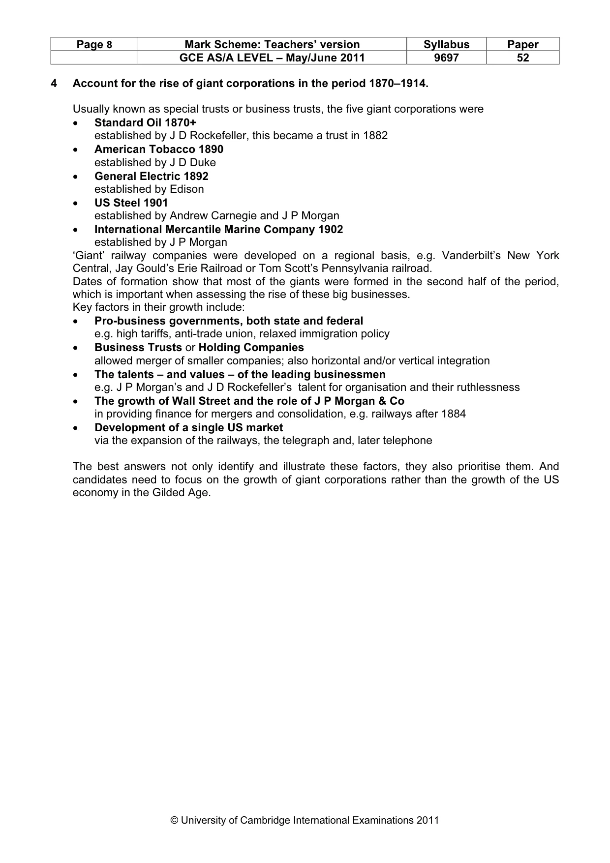 Mark scheme, page 8 of 12
