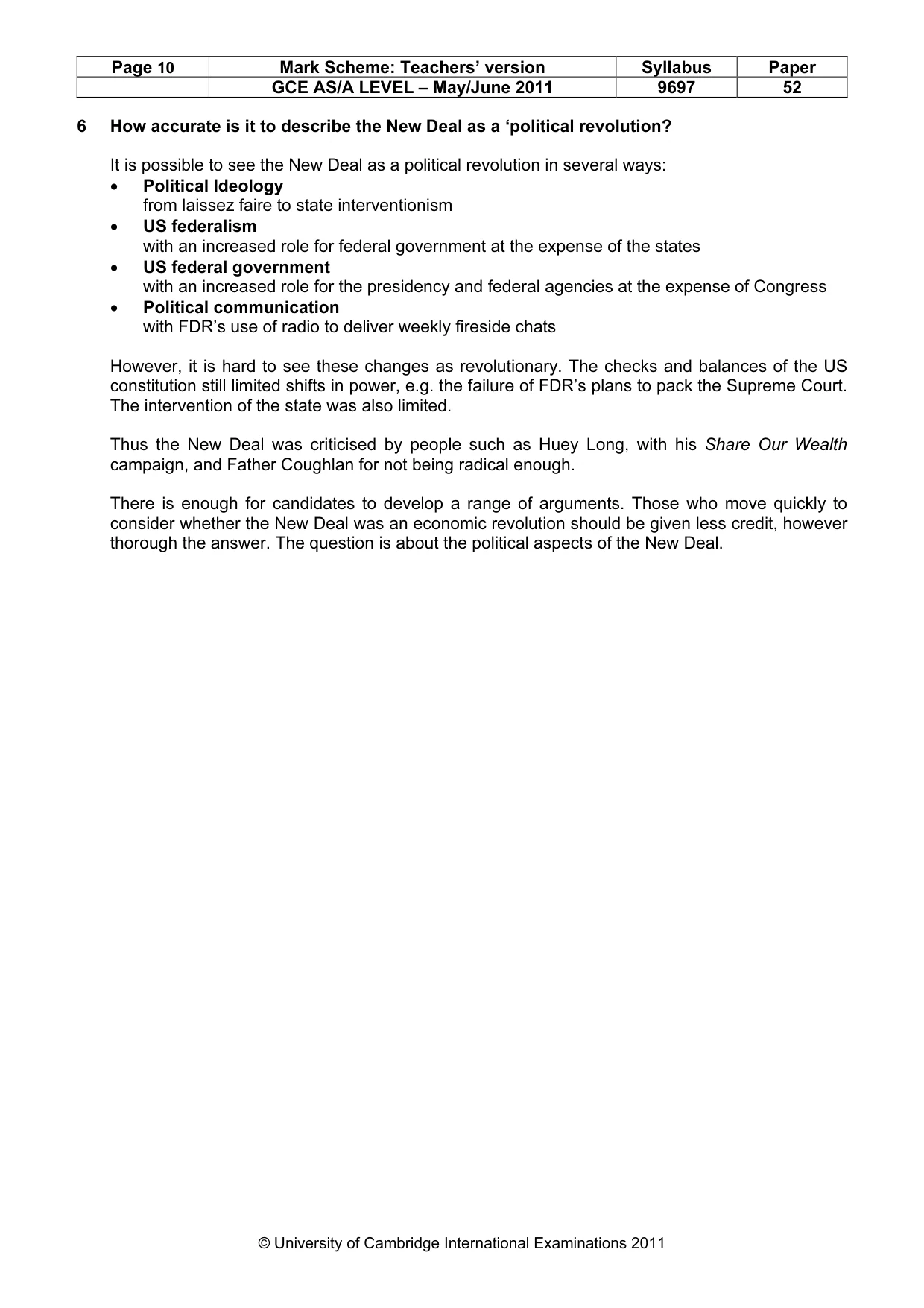Mark scheme, page 10 of 12
