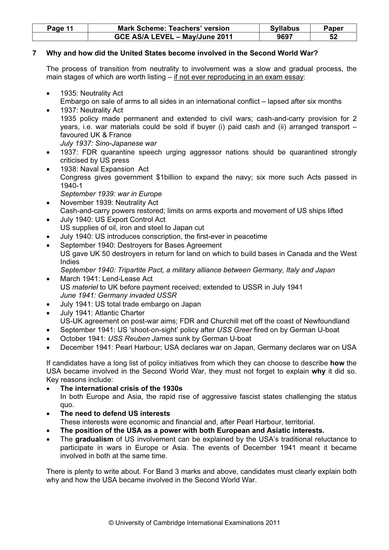 Mark scheme, page 11 of 12