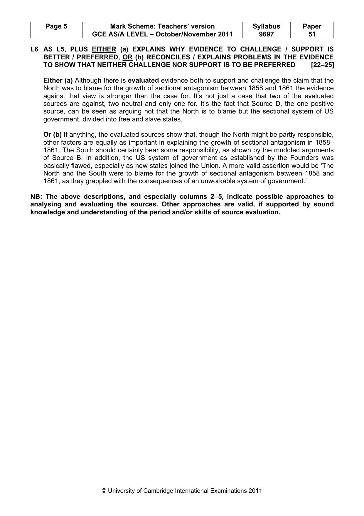 Mark scheme, page 5 of 12