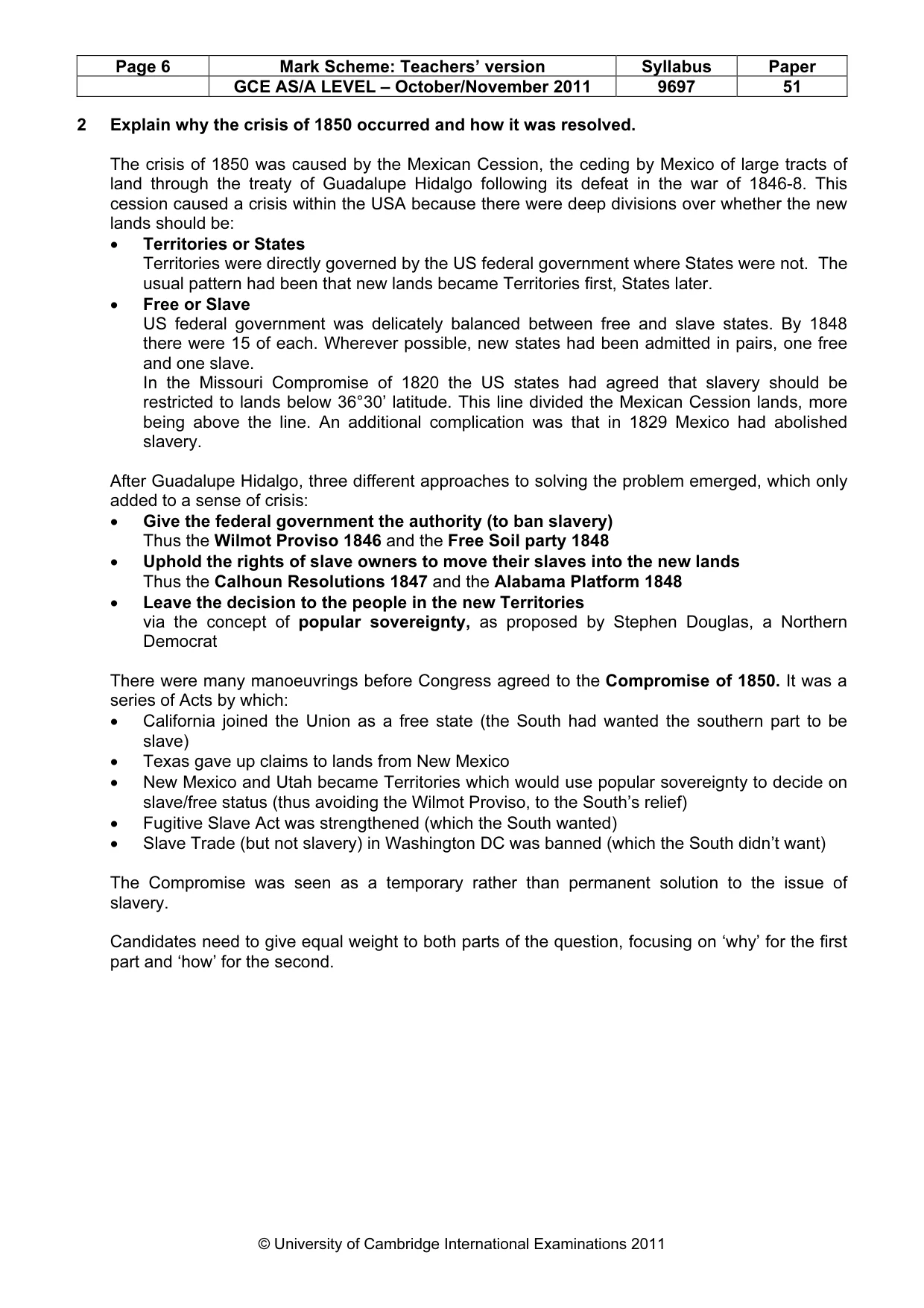 Mark scheme, page 6 of 12
