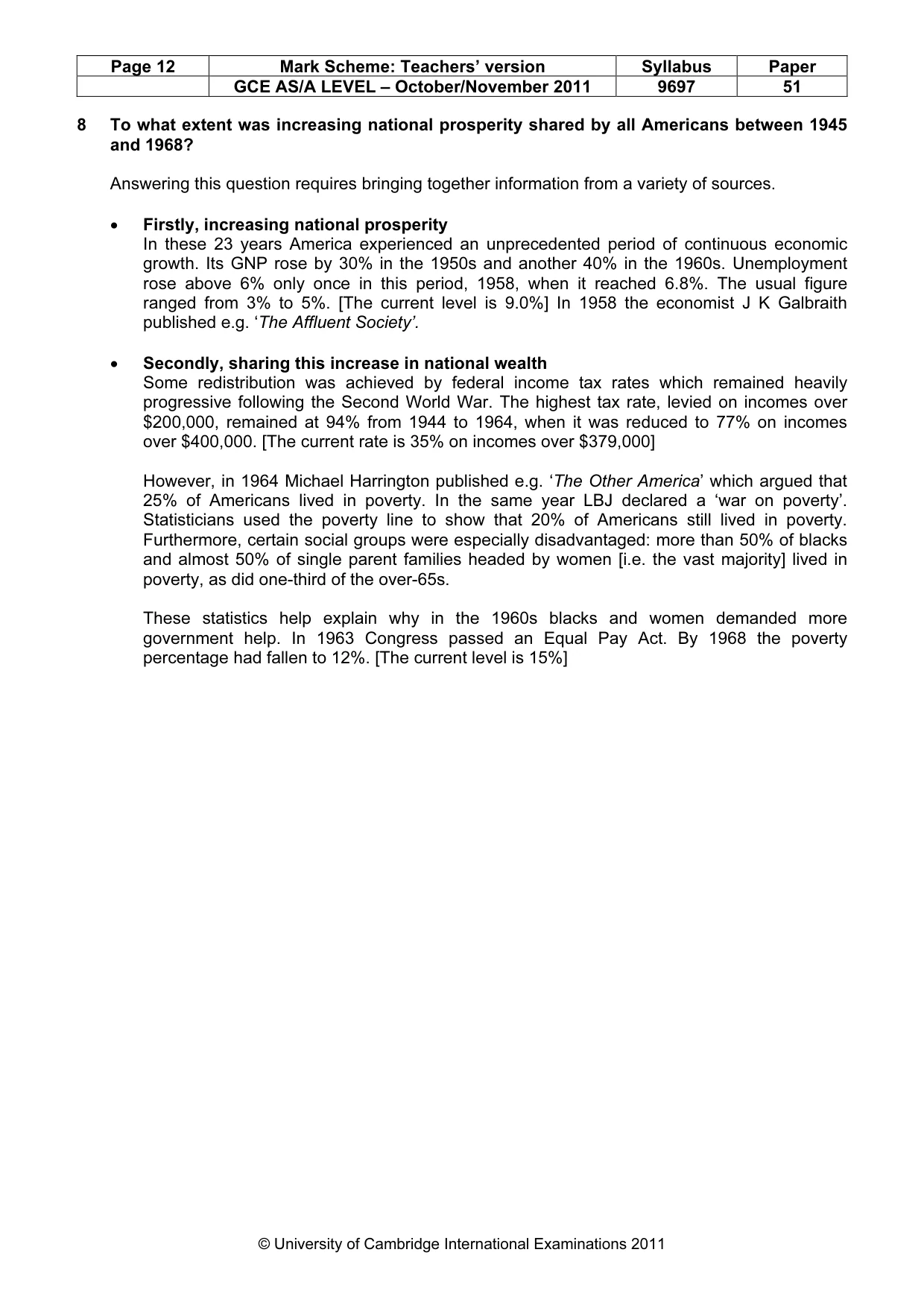 Mark scheme, page 12 of 12