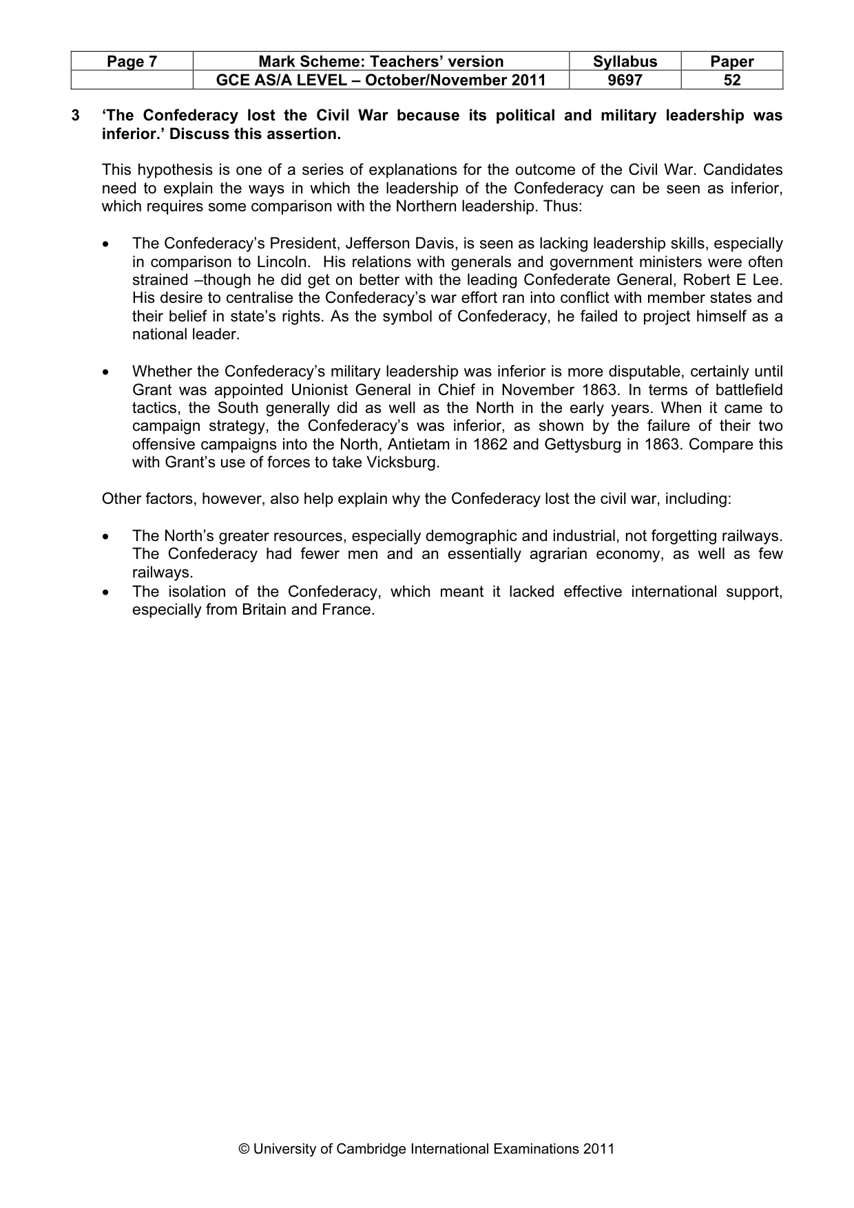 Mark scheme, page 7 of 12