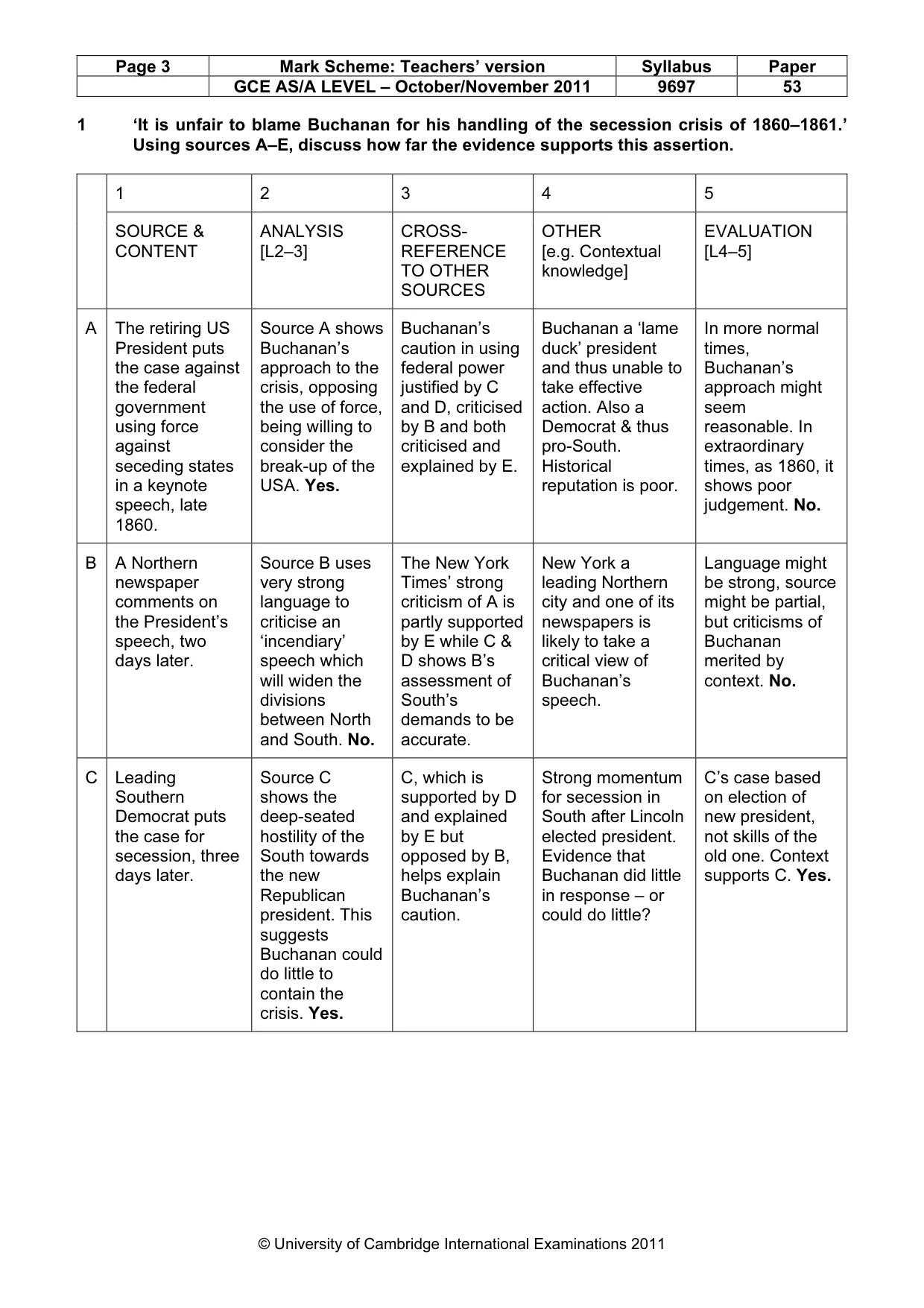 Mark scheme, page 3 of 11
