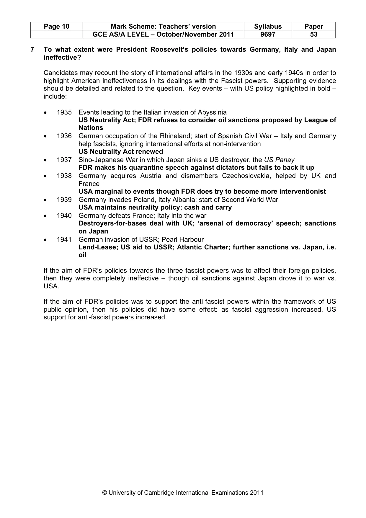 Mark scheme, page 10 of 11