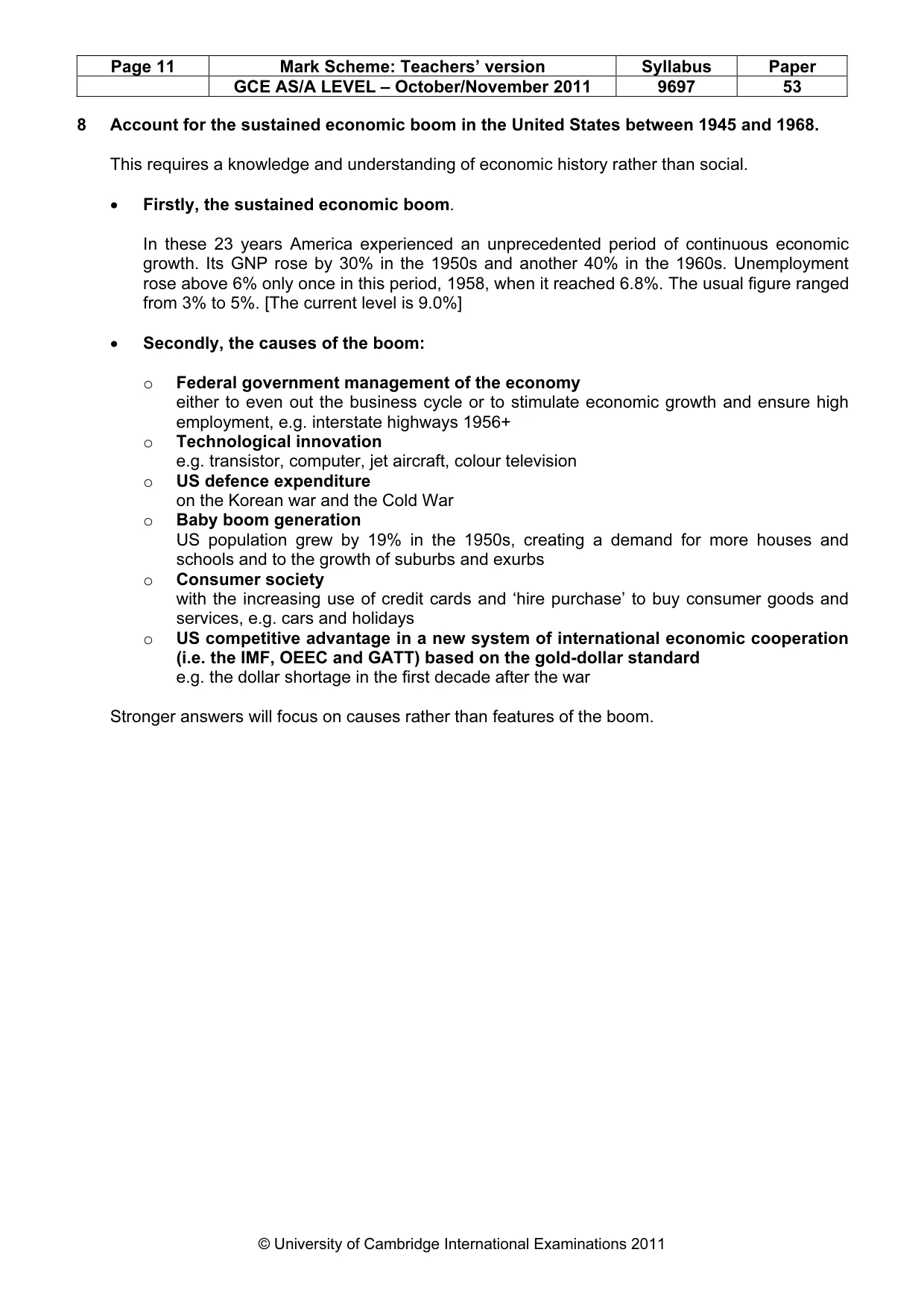 Mark scheme, page 11 of 11