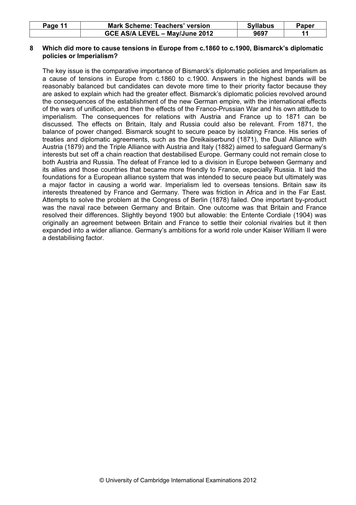 Mark scheme, page 11 of 11