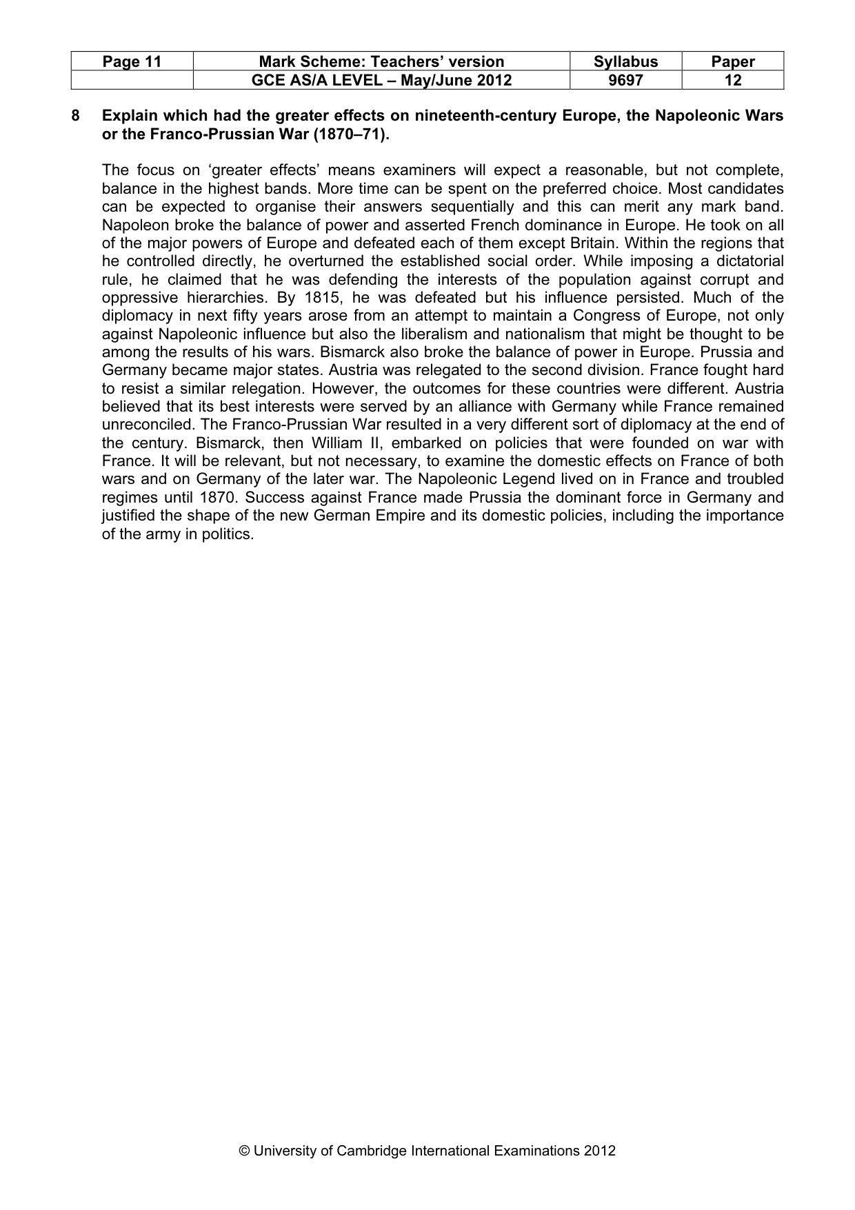 Mark scheme, page 11 of 11