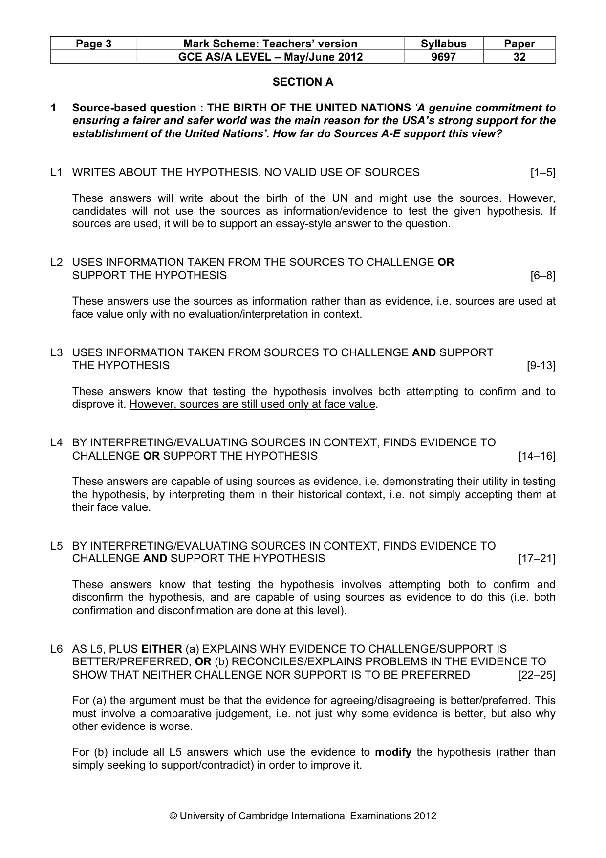 Mark scheme, page 3 of 11