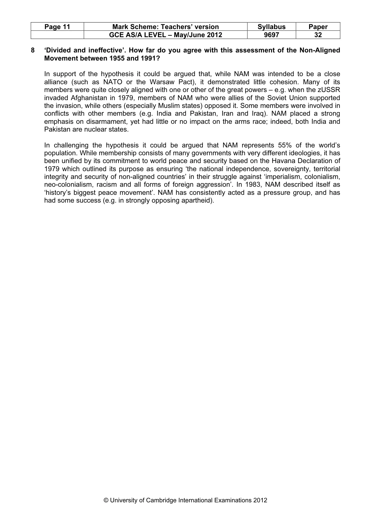 Mark scheme, page 11 of 11