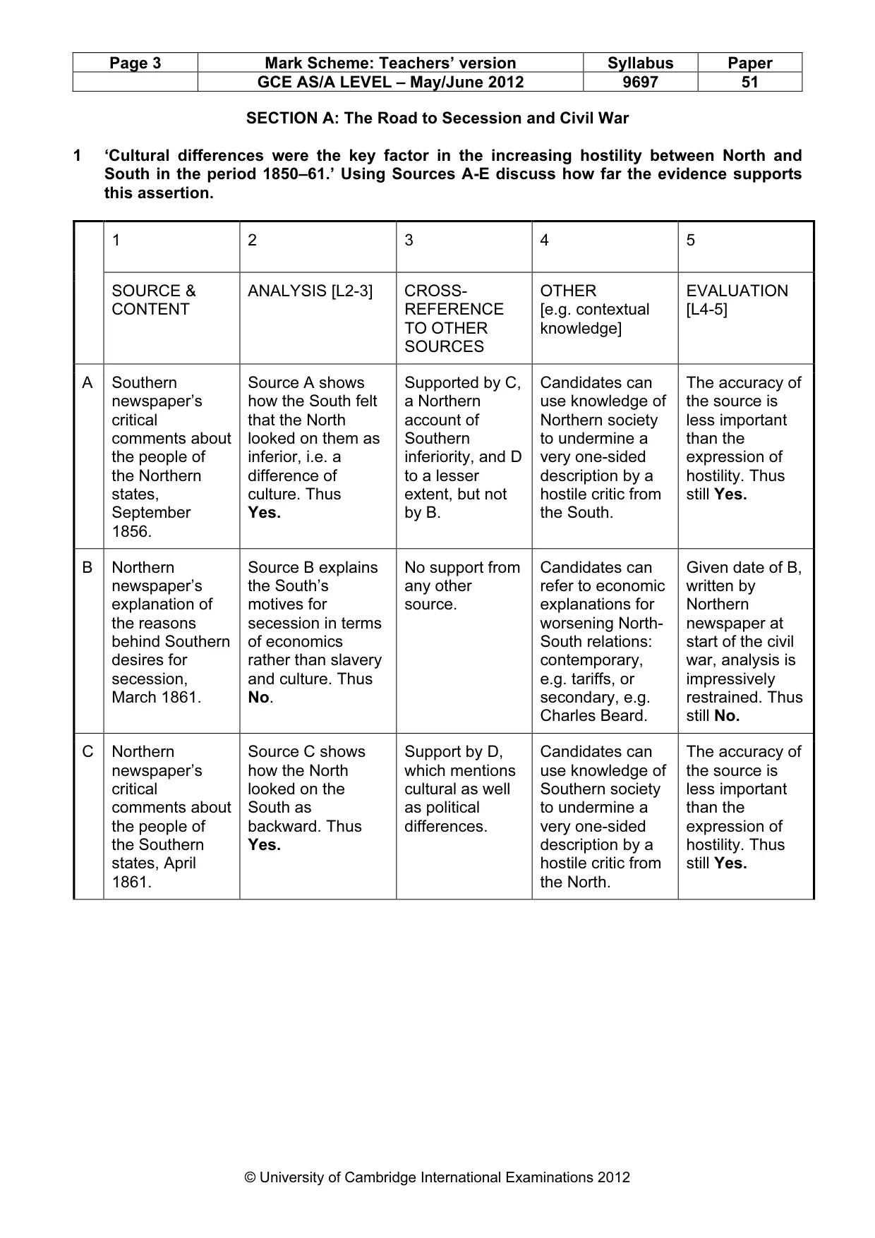 Mark scheme, page 3 of 11