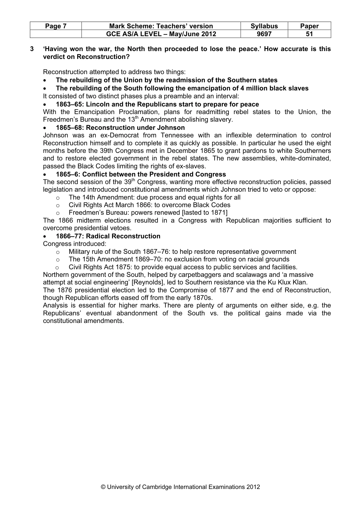 Mark scheme, page 7 of 11