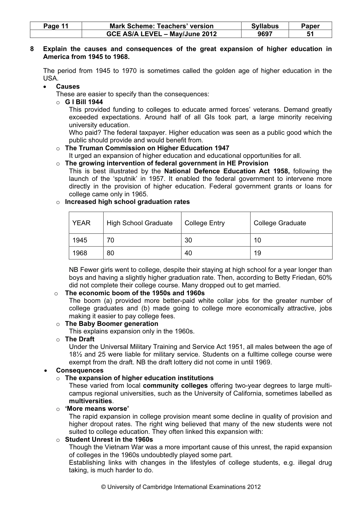 Mark scheme, page 11 of 11