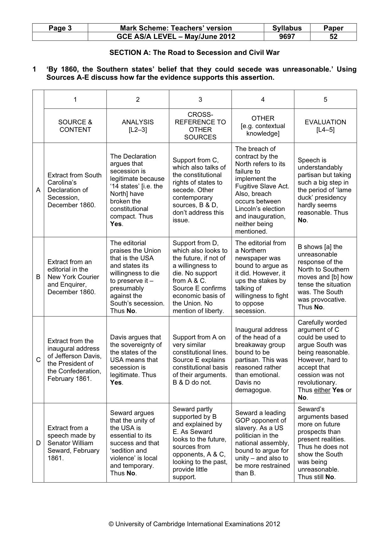 Mark scheme, page 3 of 12