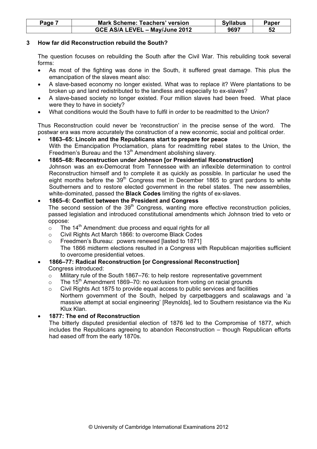 Mark scheme, page 7 of 12
