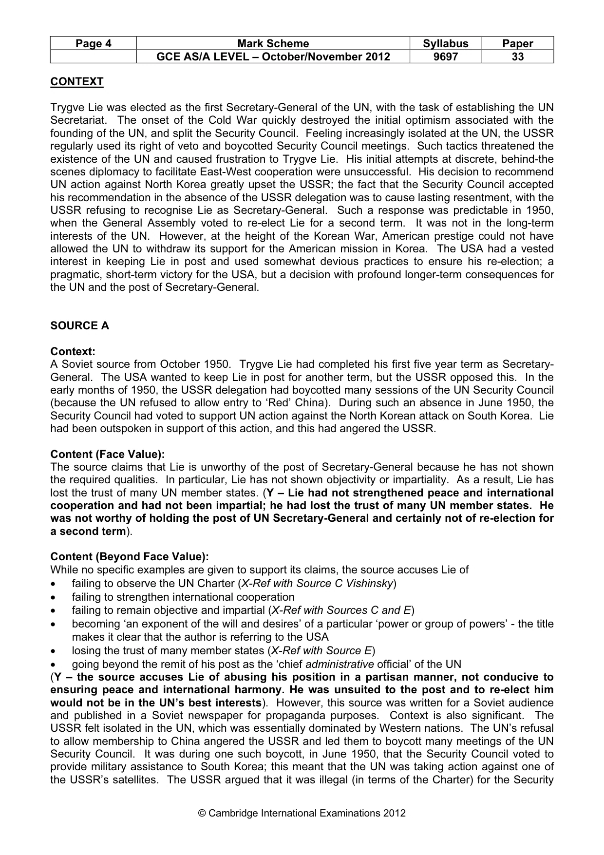 Mark scheme, page 4 of 12