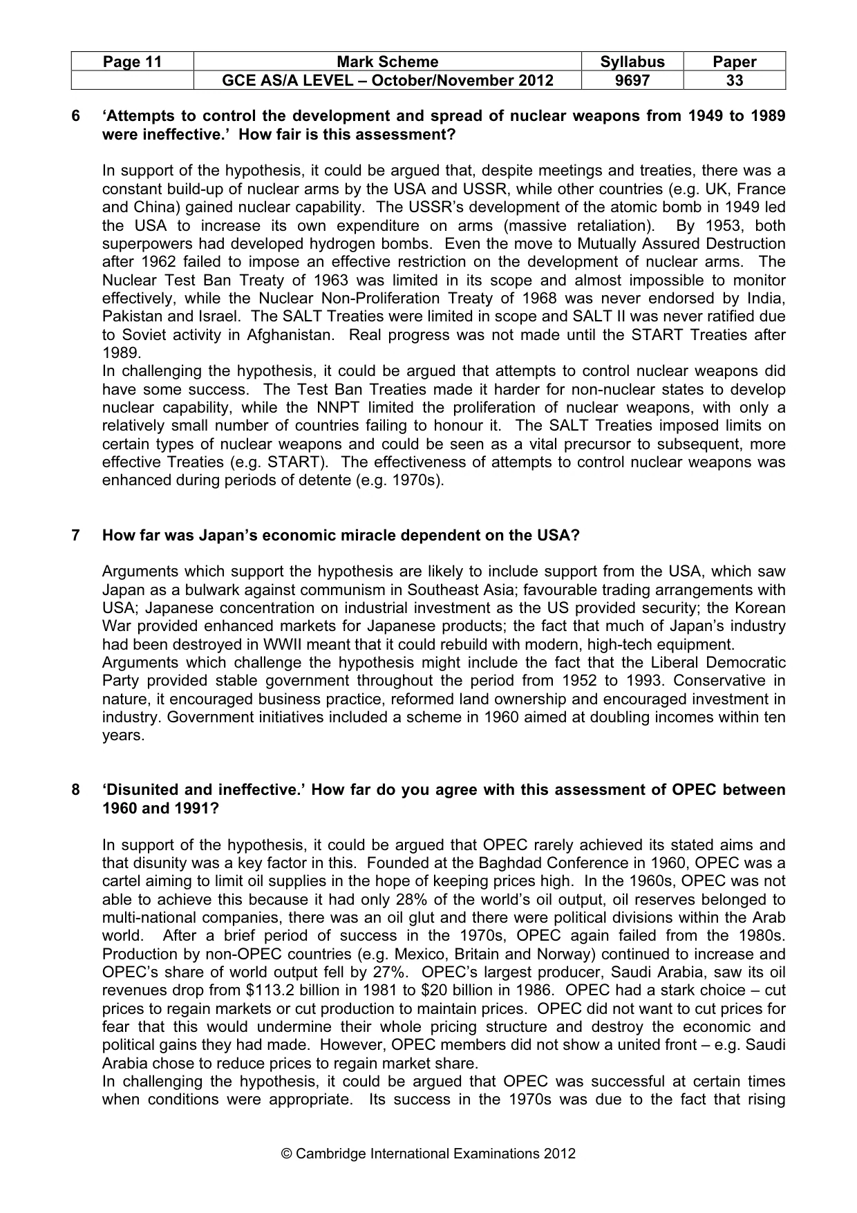 Mark scheme, page 11 of 12