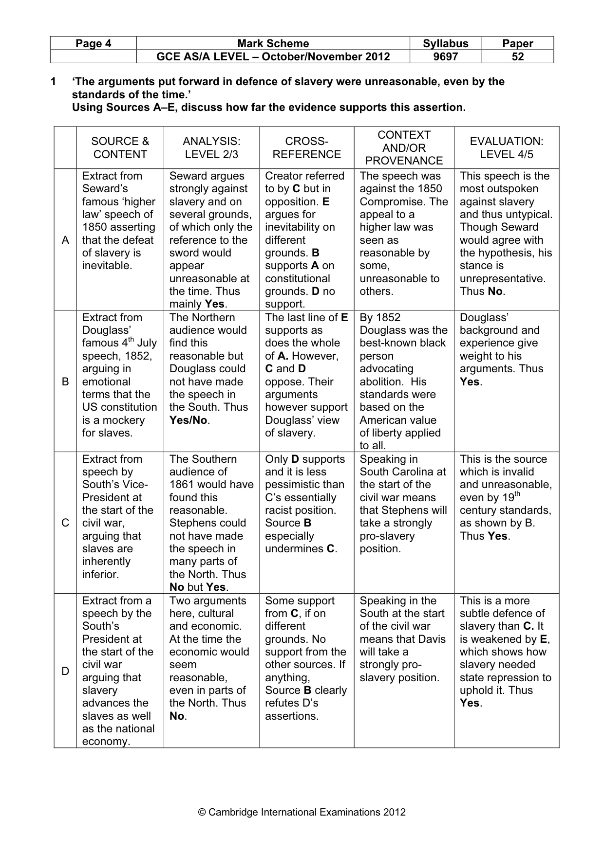 Mark scheme, page 4 of 10