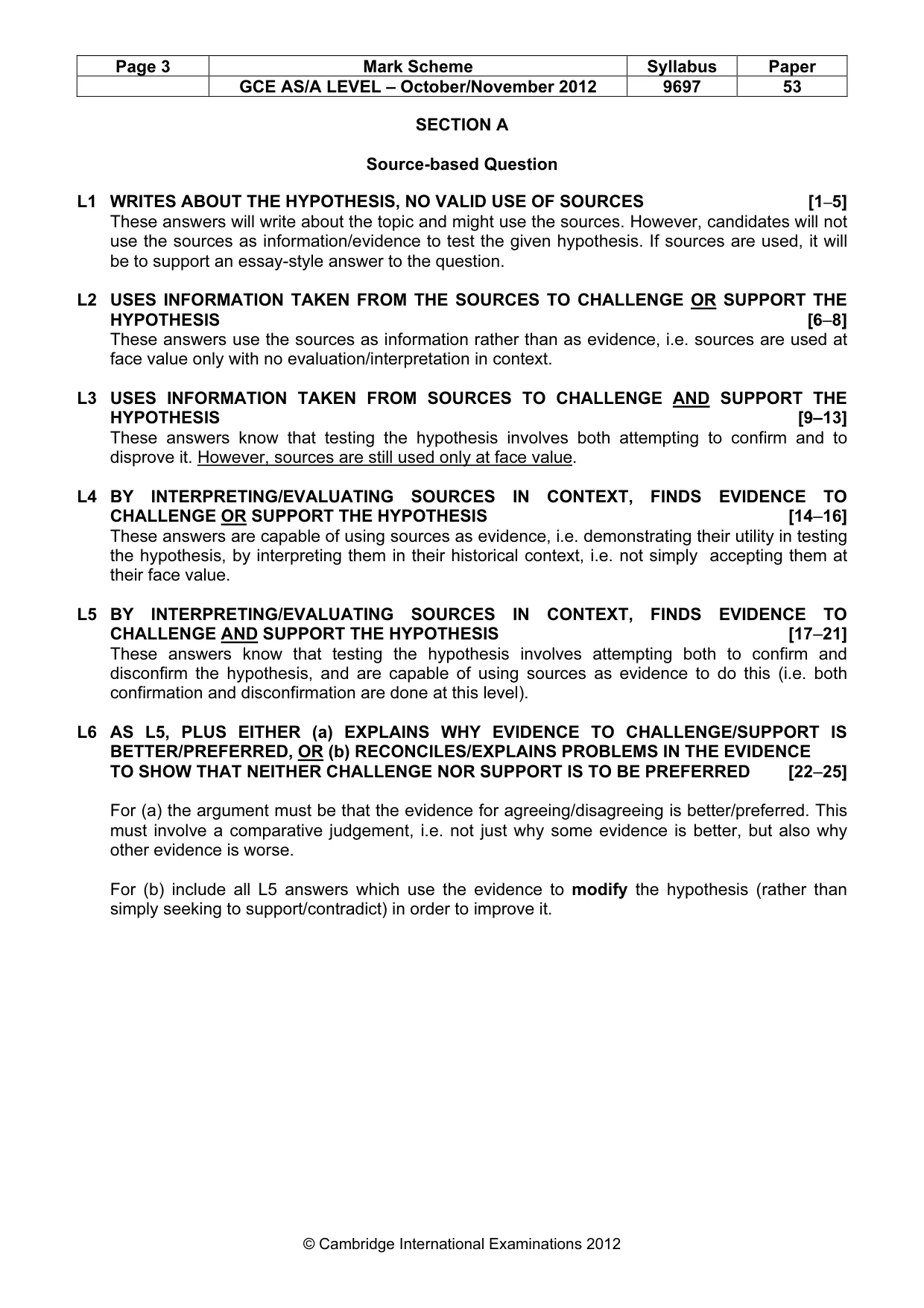 Mark scheme, page 3 of 11