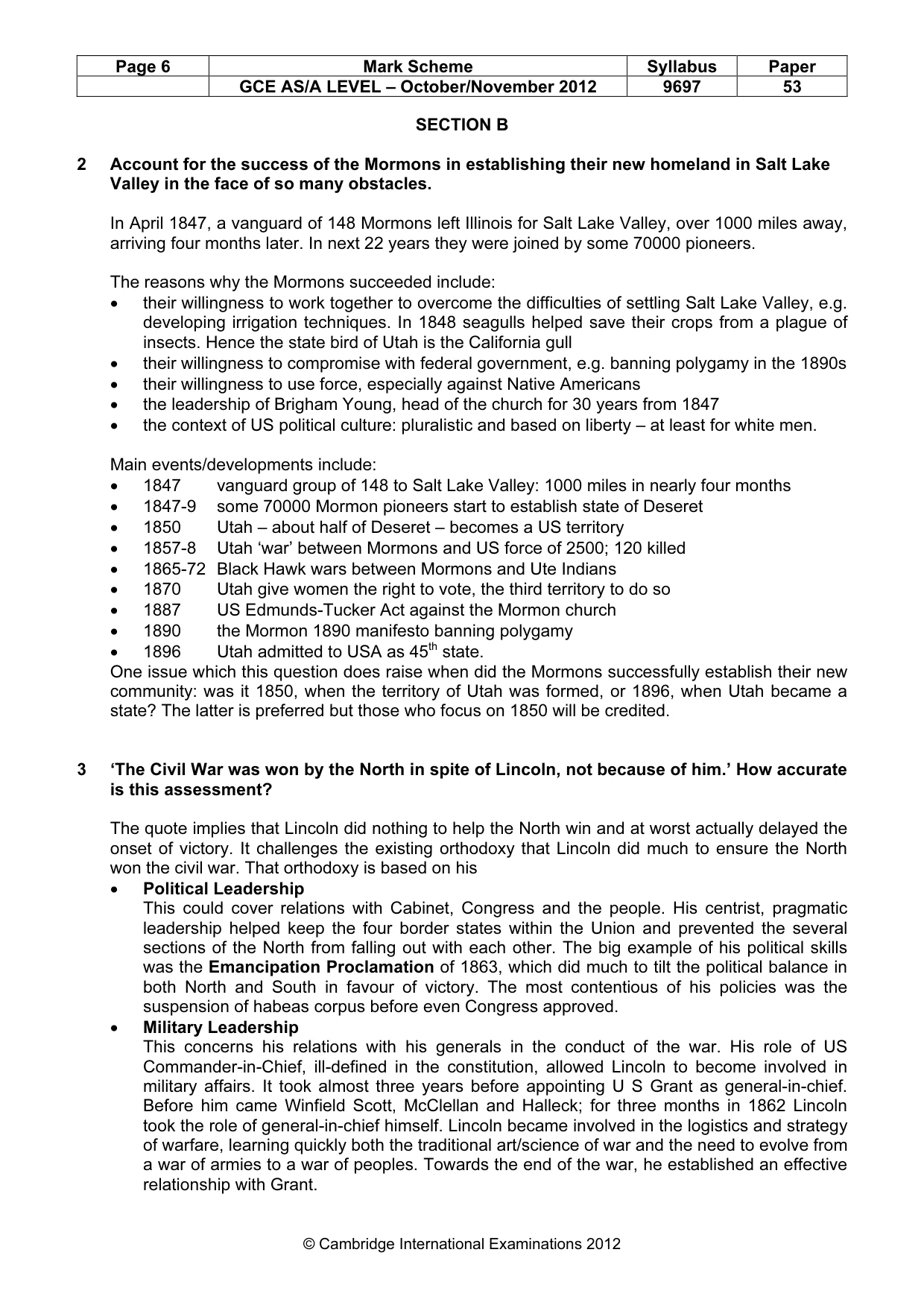 Mark scheme, page 6 of 11