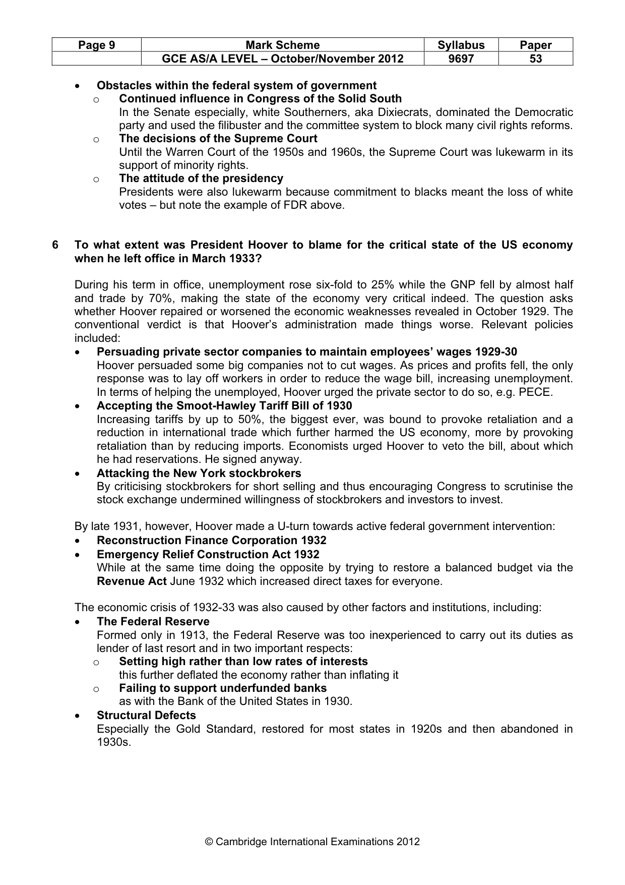 Mark scheme, page 9 of 11