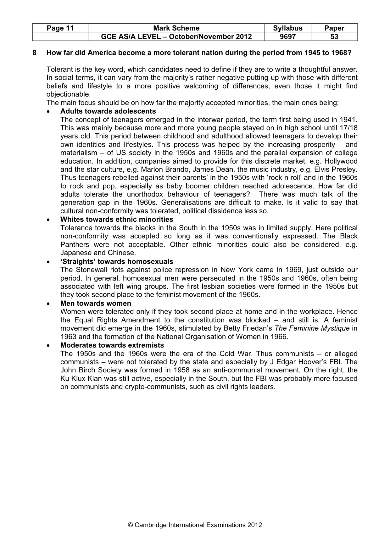 Mark scheme, page 11 of 11