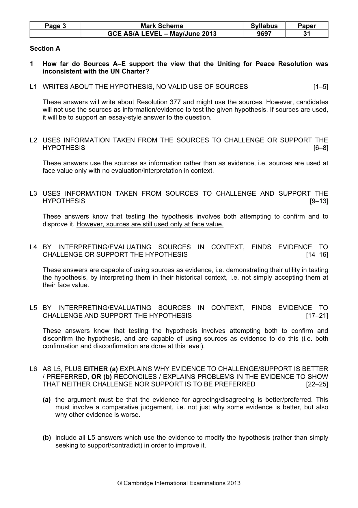 Mark scheme, page 3 of 11