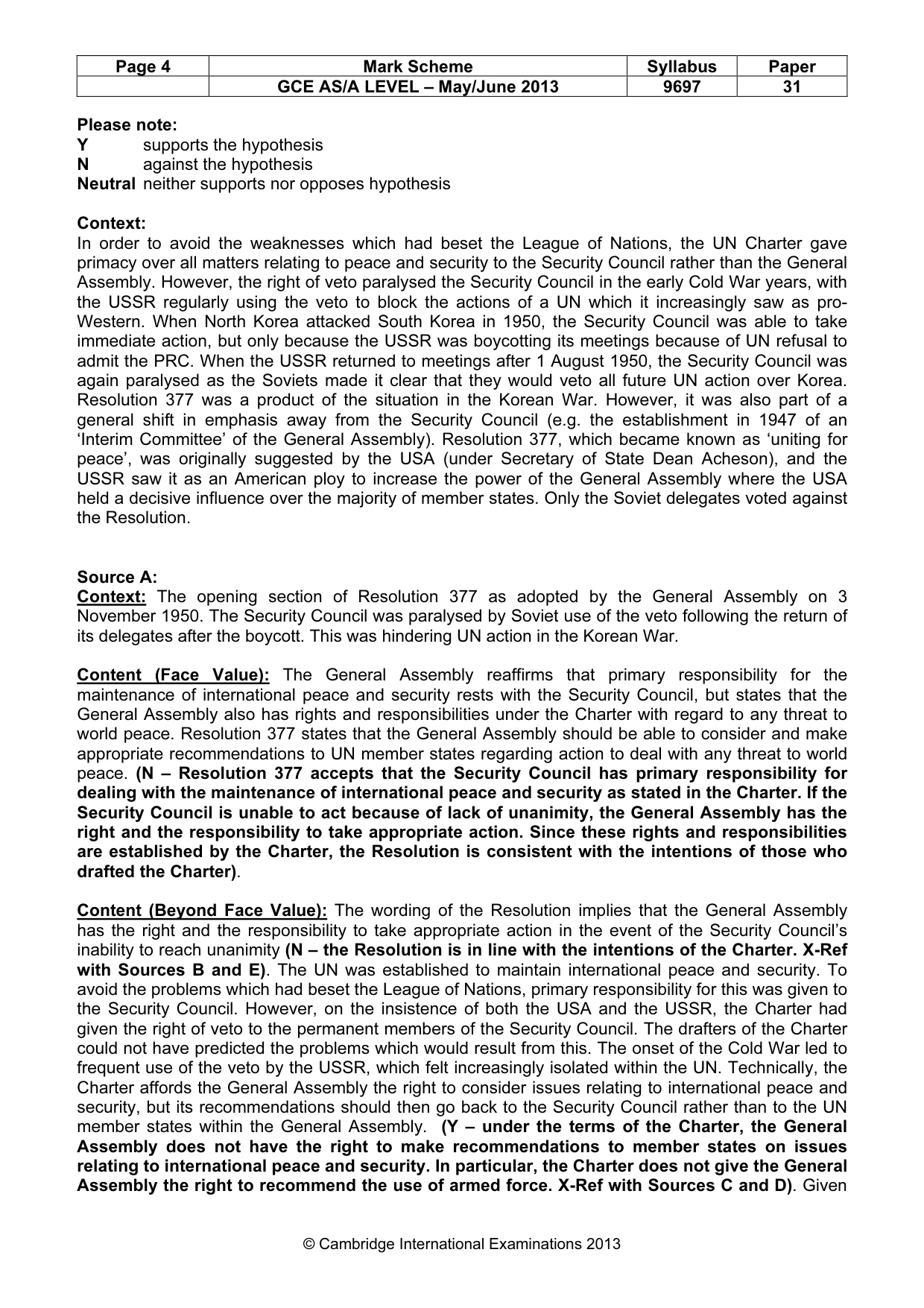 Mark scheme, page 4 of 11