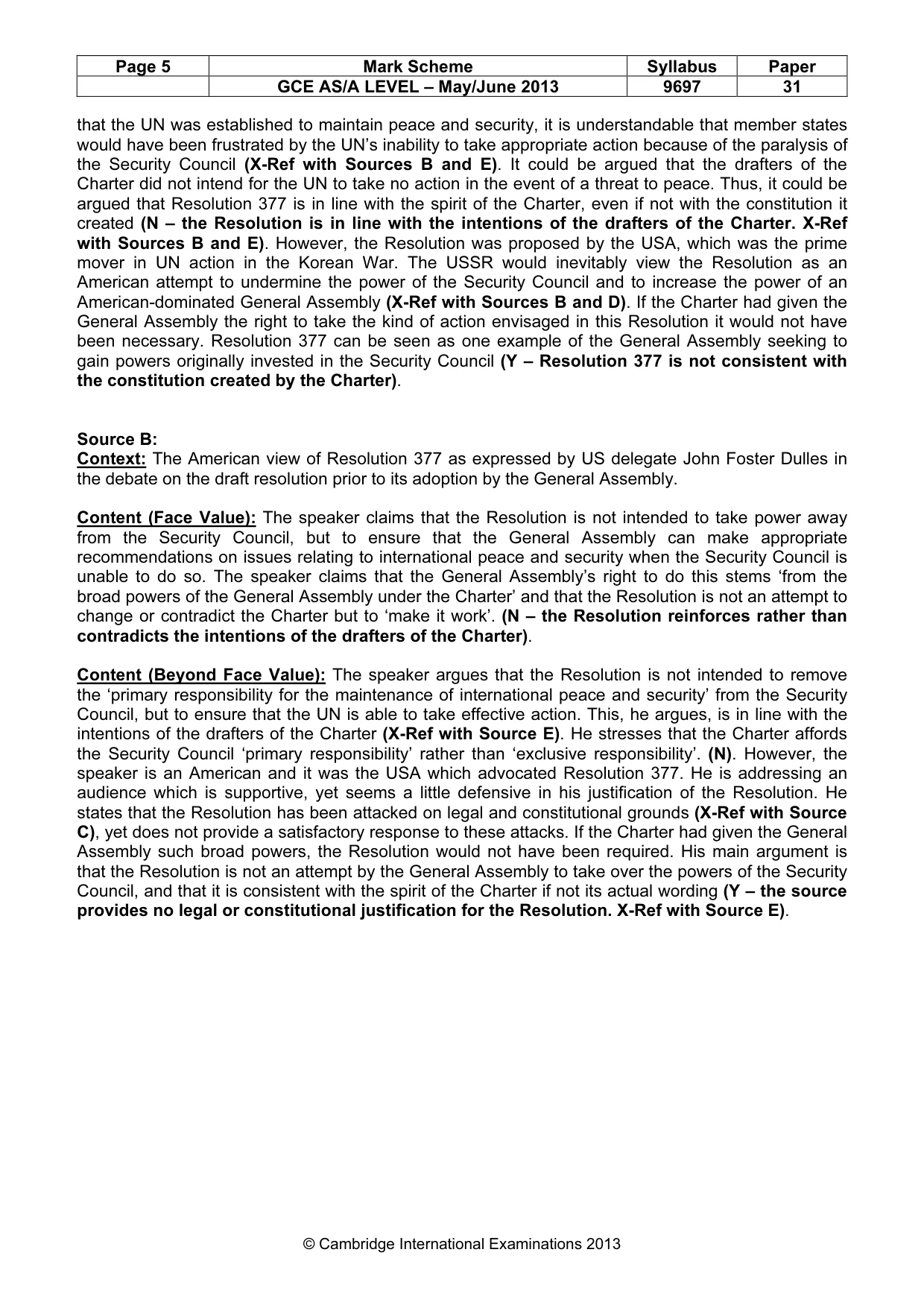 Mark scheme, page 5 of 11