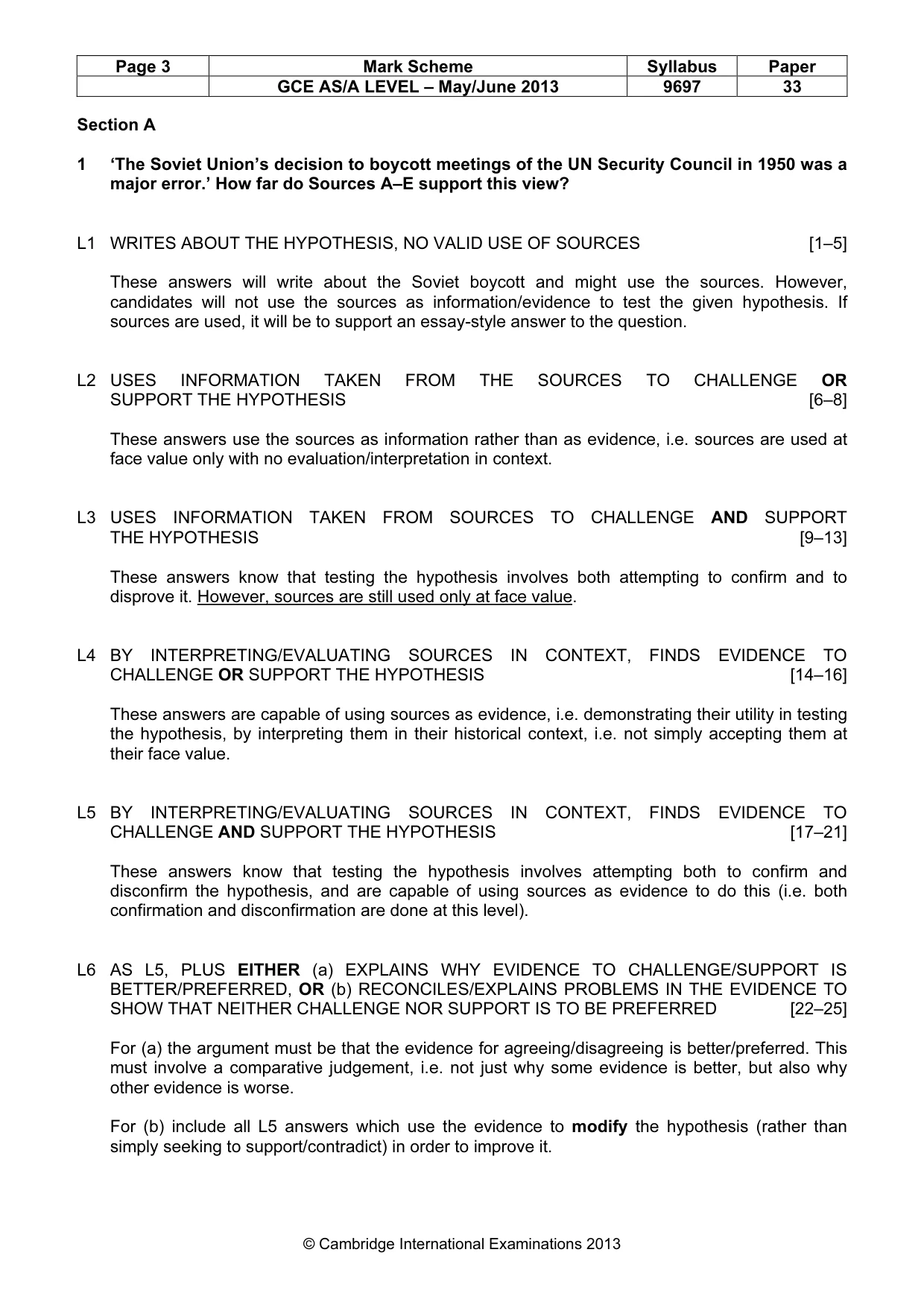 Mark scheme, page 3 of 11