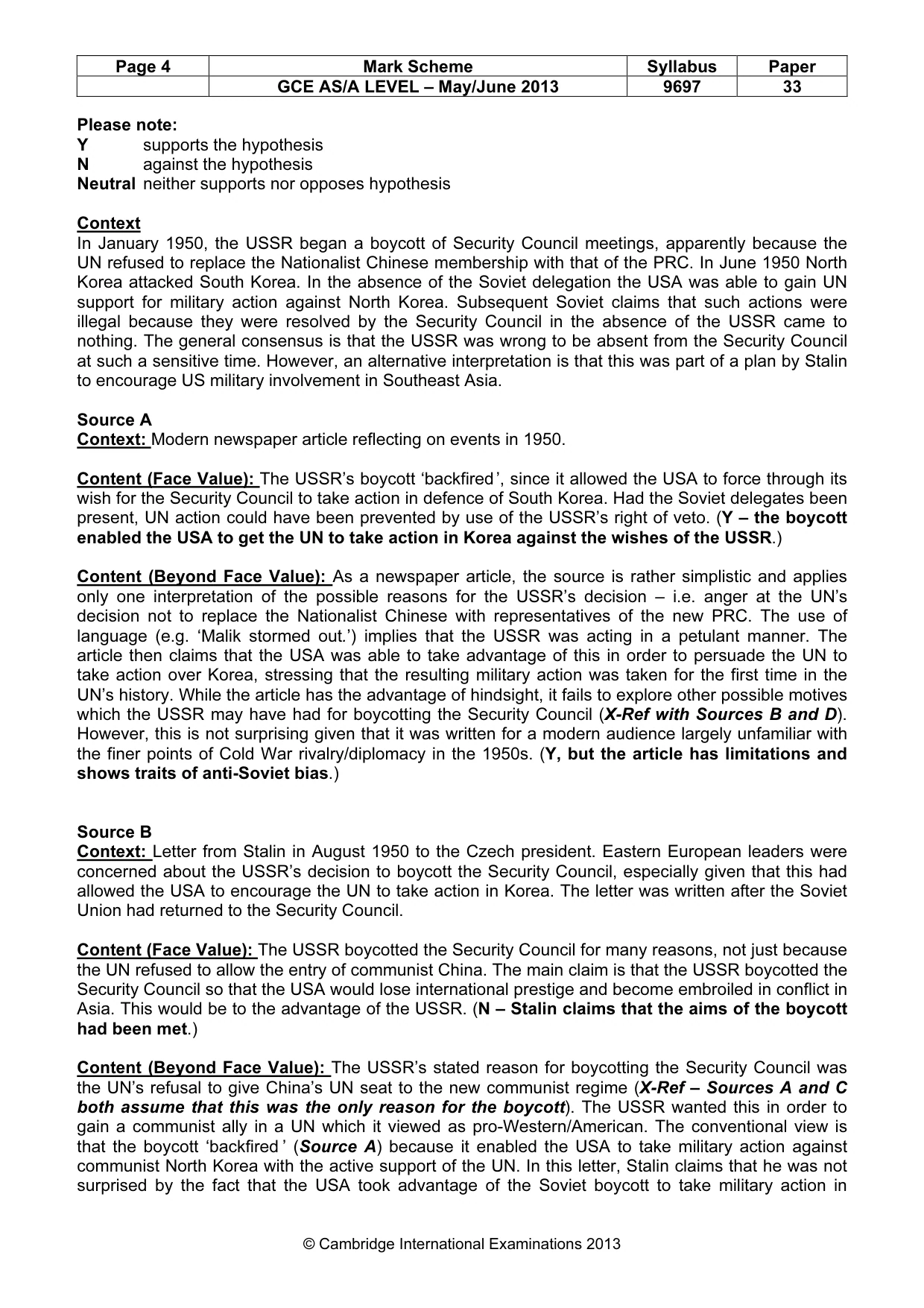Mark scheme, page 4 of 11