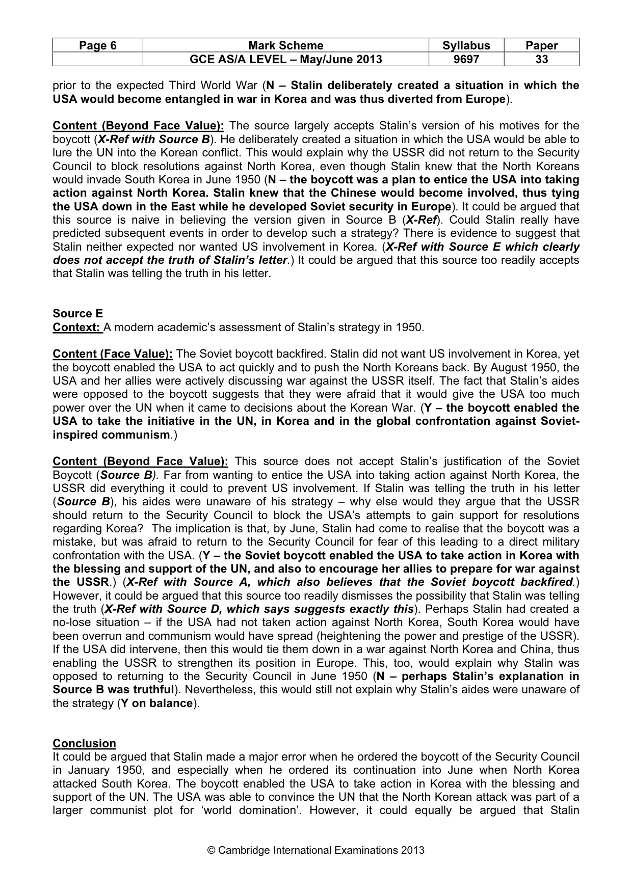 Mark scheme, page 6 of 11