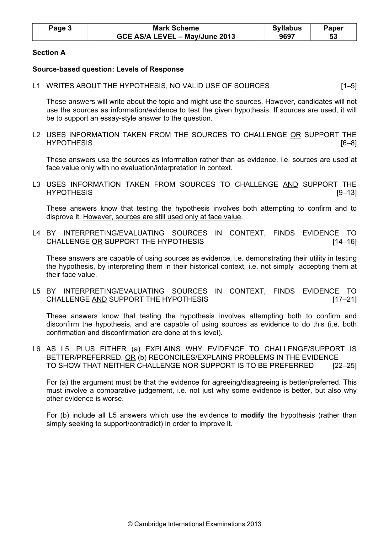 Mark scheme, page 3 of 10