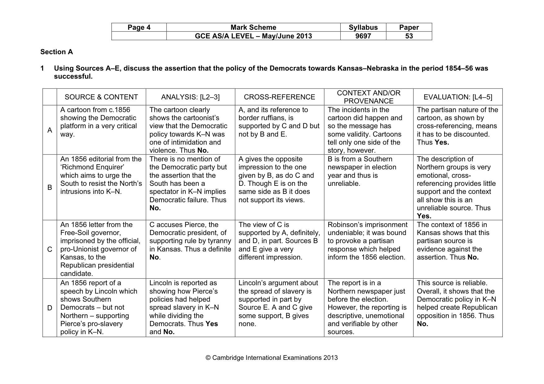 Mark scheme, page 4 of 10