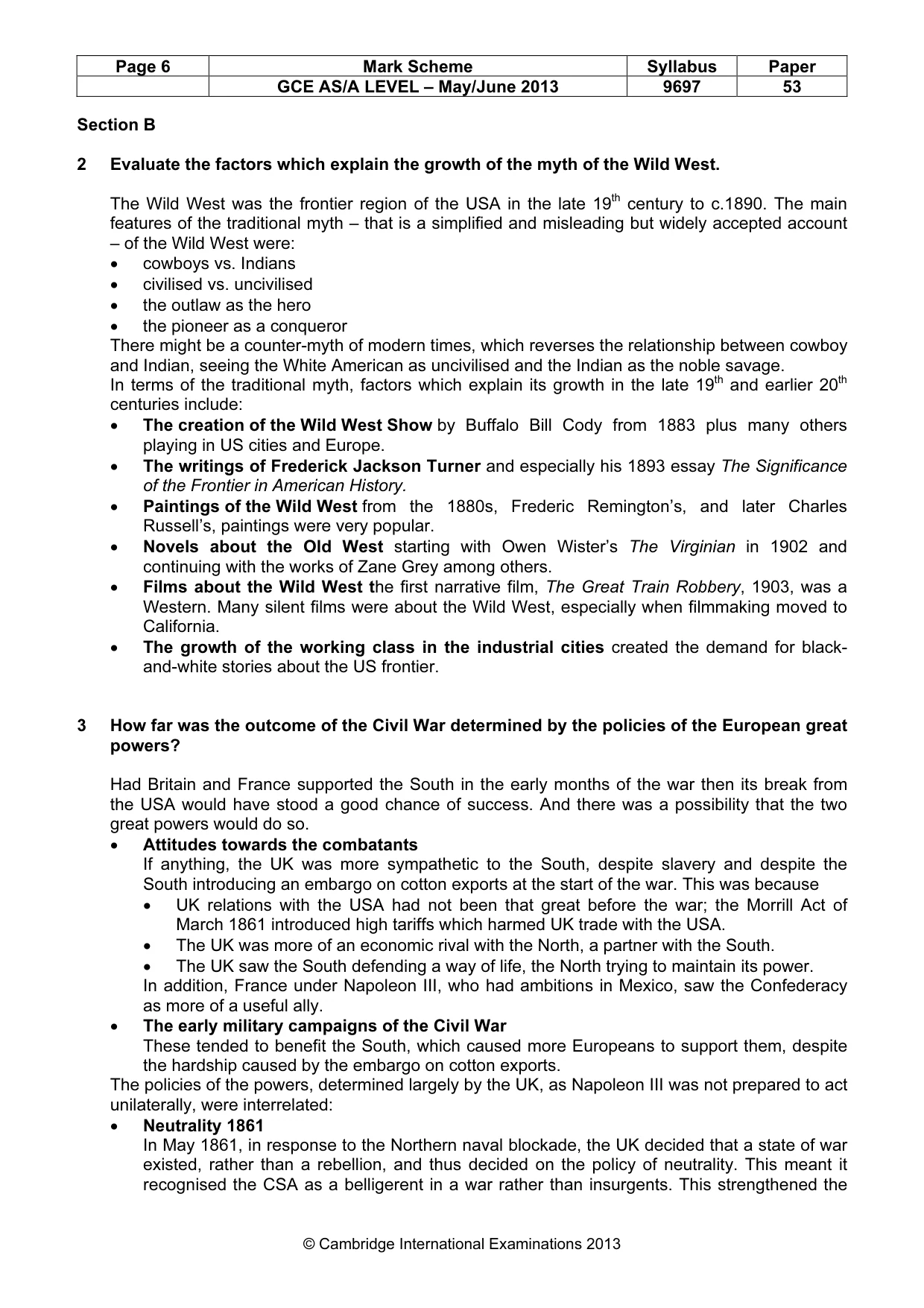 Mark scheme, page 6 of 10