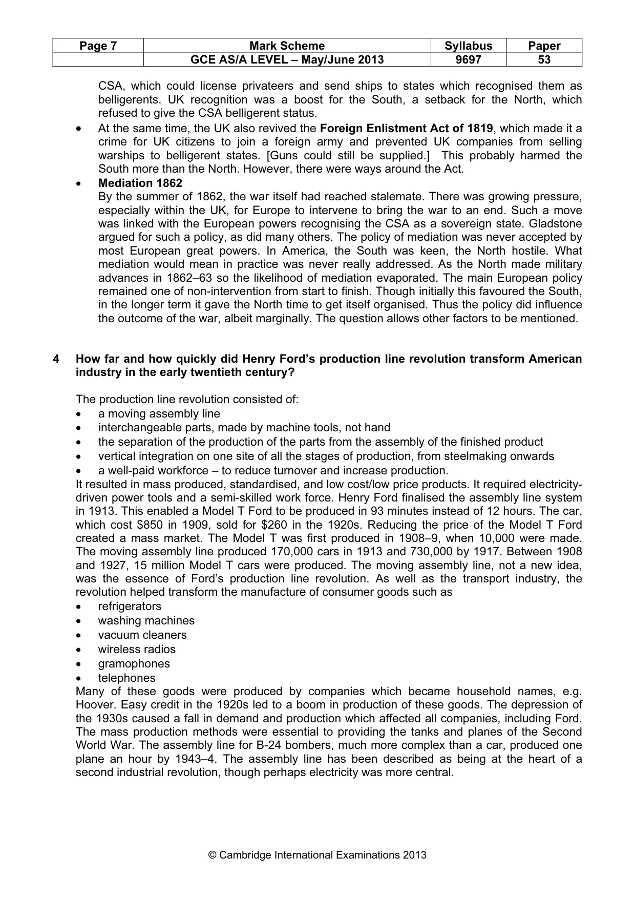 Mark scheme, page 7 of 10