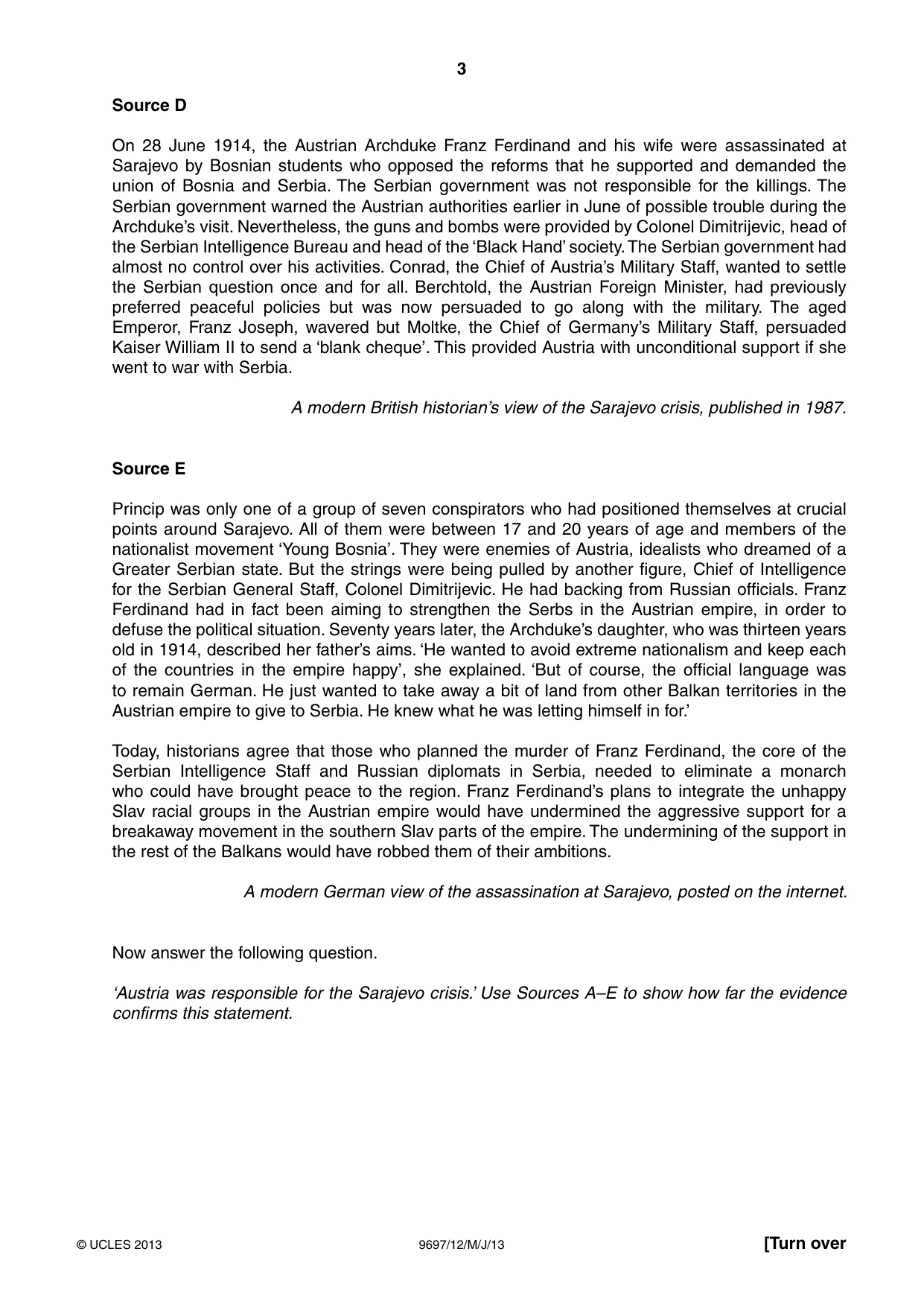 Cambridge A Level History (pre-2015) 9697 2013 May/June Paper 1 · Variant 2 question paper, page 3 of 4