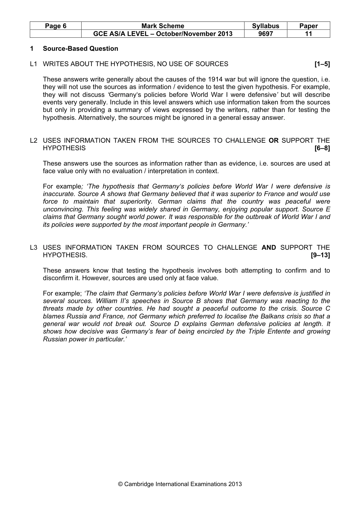 Mark scheme, page 6 of 12