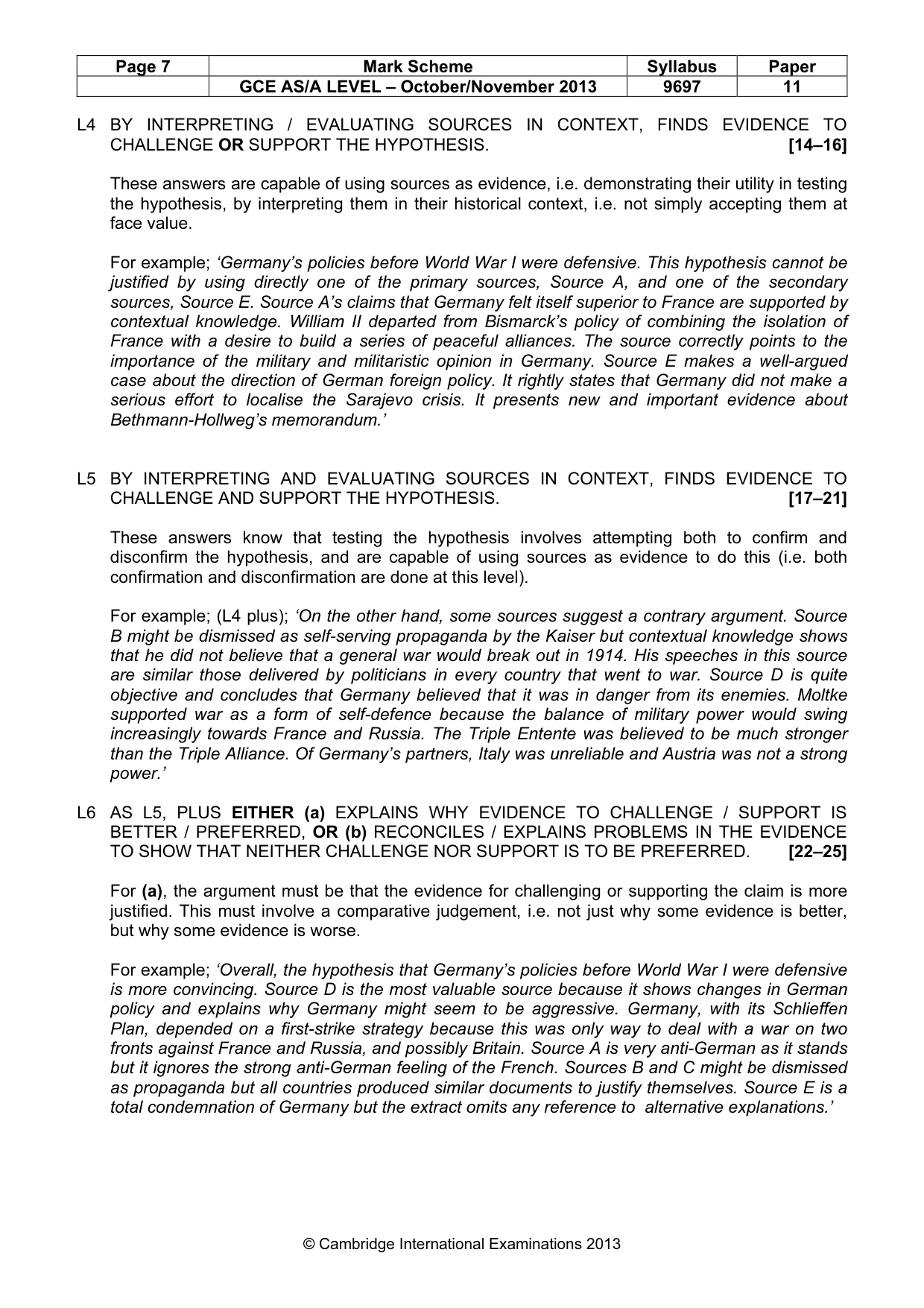 Mark scheme, page 7 of 12