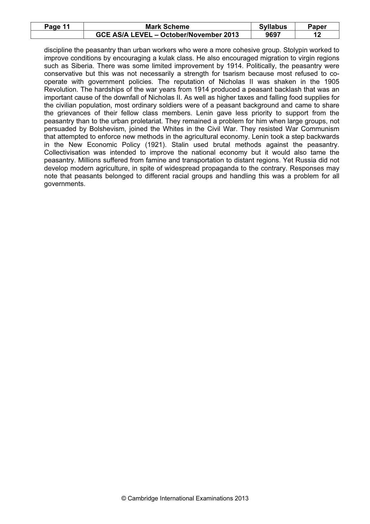 Mark scheme, page 11 of 11
