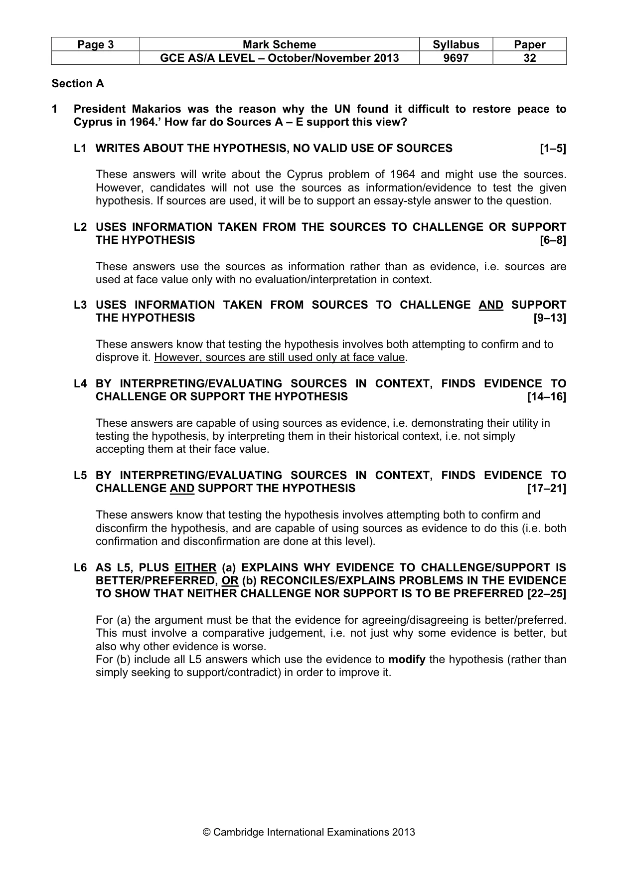Mark scheme, page 3 of 10