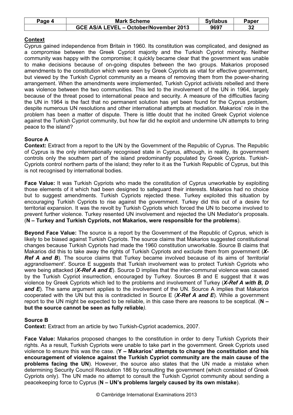 Mark scheme, page 4 of 10