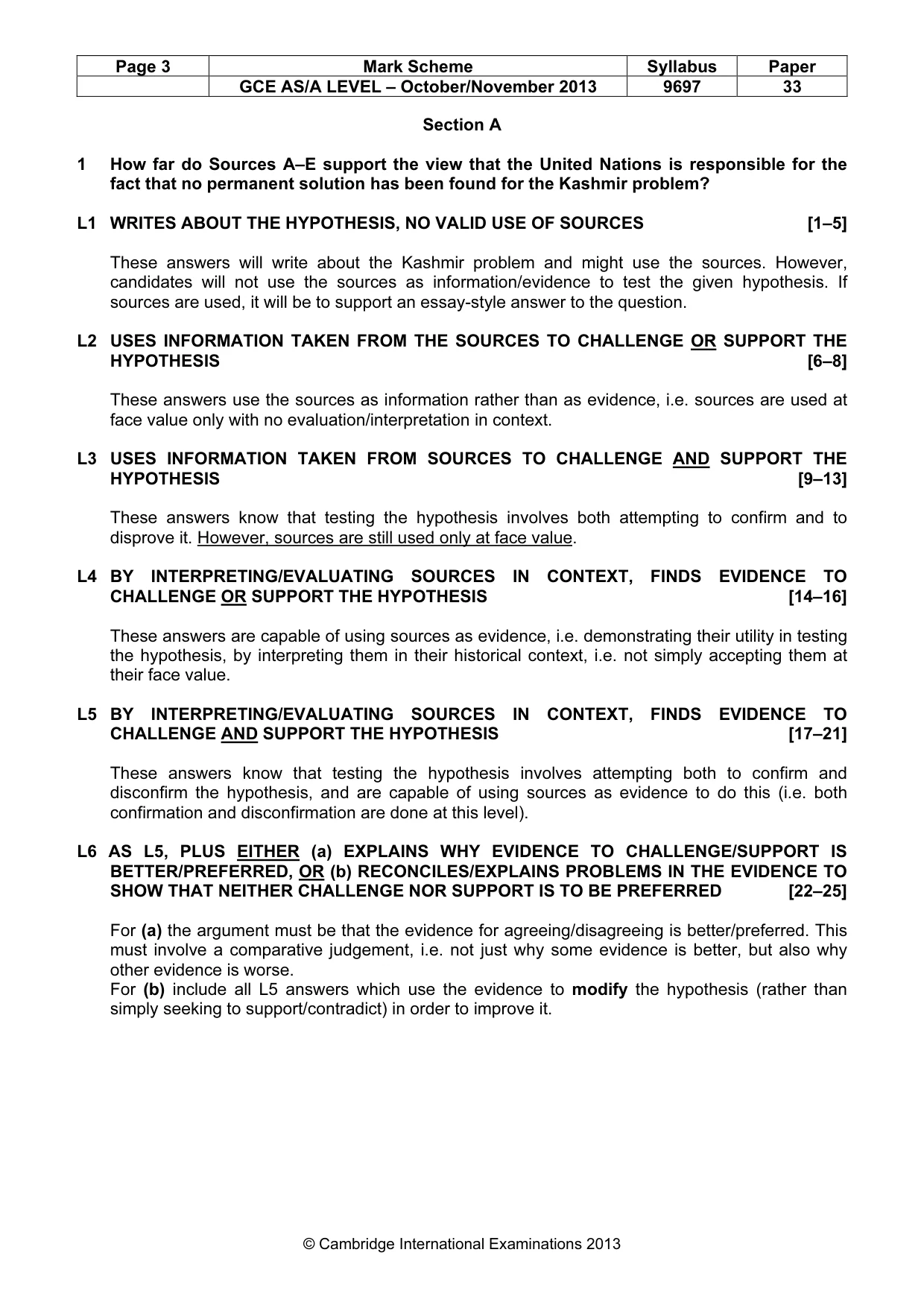 Mark scheme, page 3 of 11